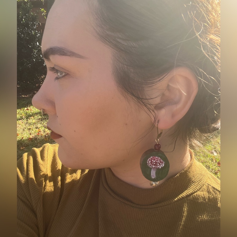 Mushroom earrings